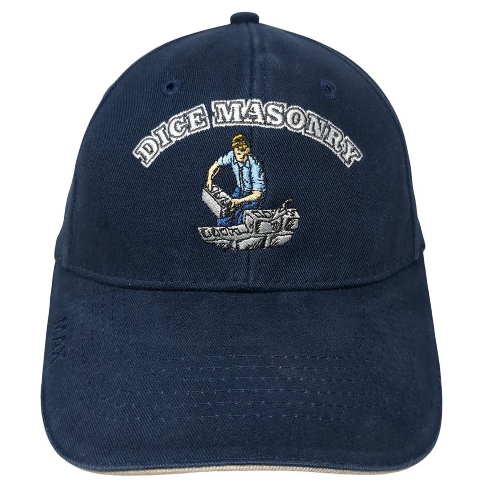 Dice Masonry Block Brick Stone Baseball Cap Blue One Size Adjustable The Max Hat